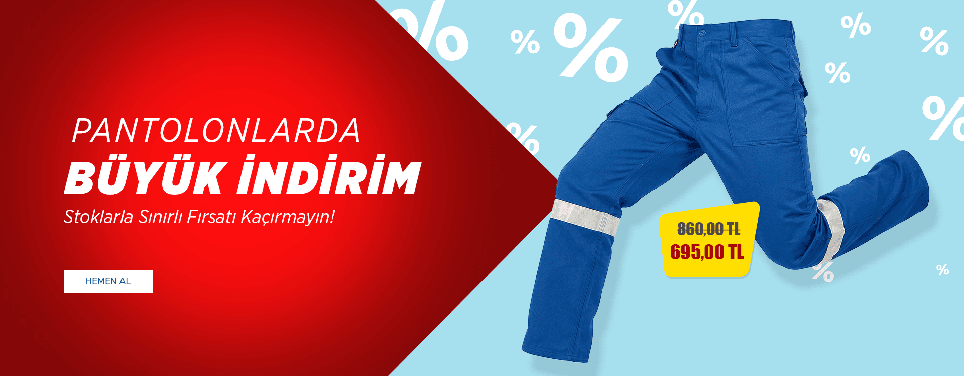 PANTOLONLARDA İNDİRİM