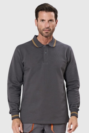 Kontrast Polo Yaka Sweatshirt