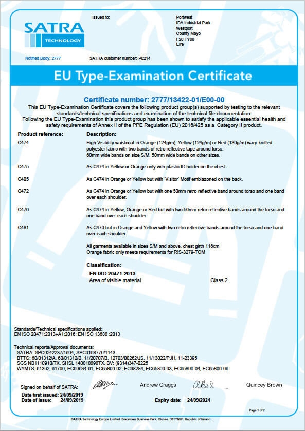 Portwest C474 - Hi-Vis Yelek - İşmont